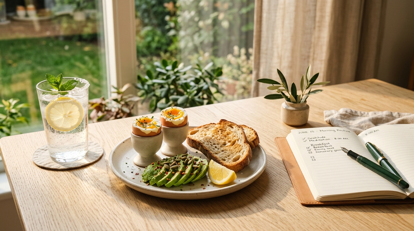 Sarapan Sehat dan Segelas Air Lemon di Pagi Hari